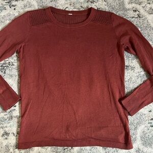 Lululemon Back to Balance Long Sleeve Sweater in Rustic Clay
